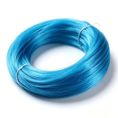 Premium blå nylon monofilament fiskelina, hög styrka och låg stretch, nötningsbeständig